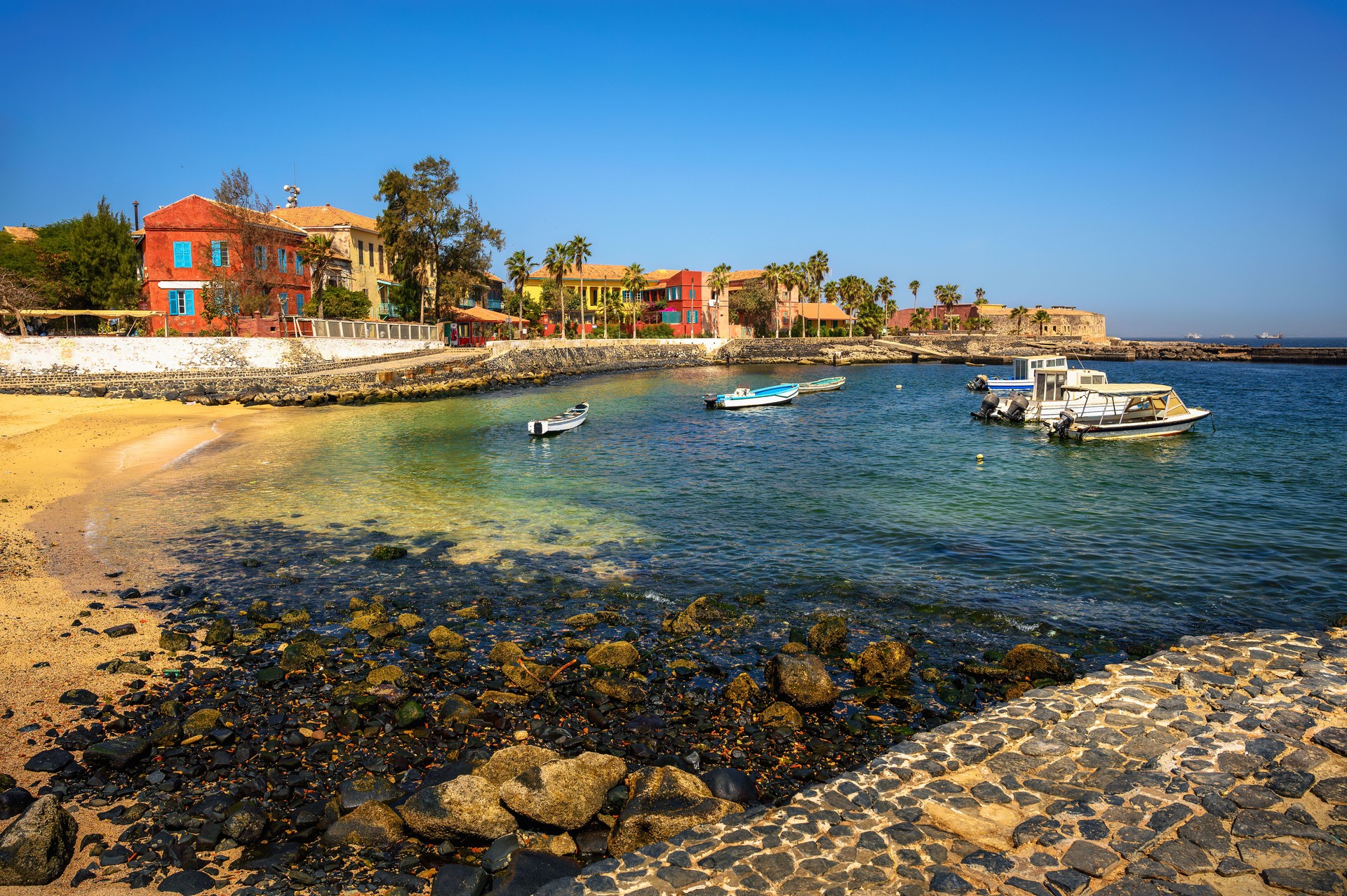 Historic city on the Goree island near Dakar, Senegal, Africa
